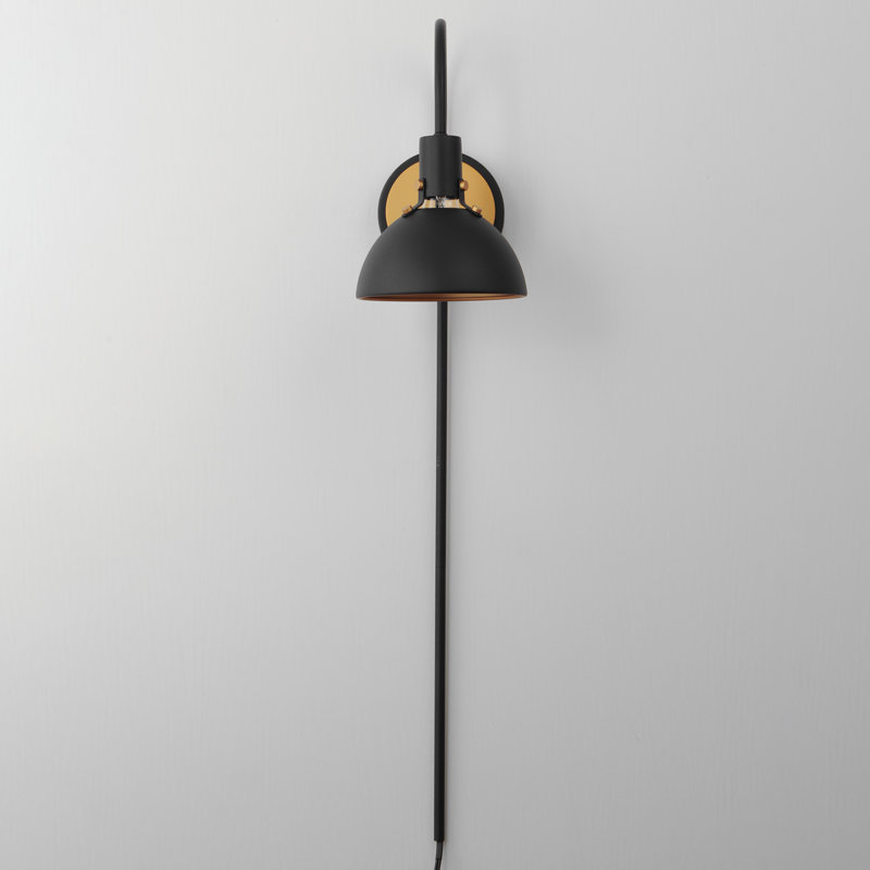 Luminaire de grange en métal Schult, Argent / noir