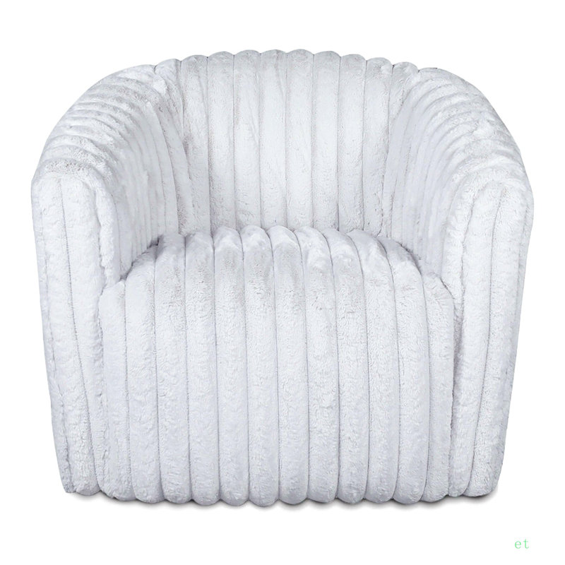 Fauteuil à billes en mousse à haute pression Mira, Velours blanc