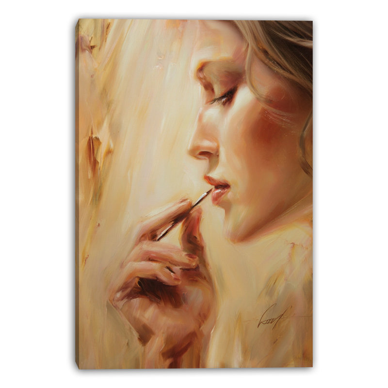 Art mural sur toile cramoisi silencieux, H 48 po x l 32 po x P 1,5 po