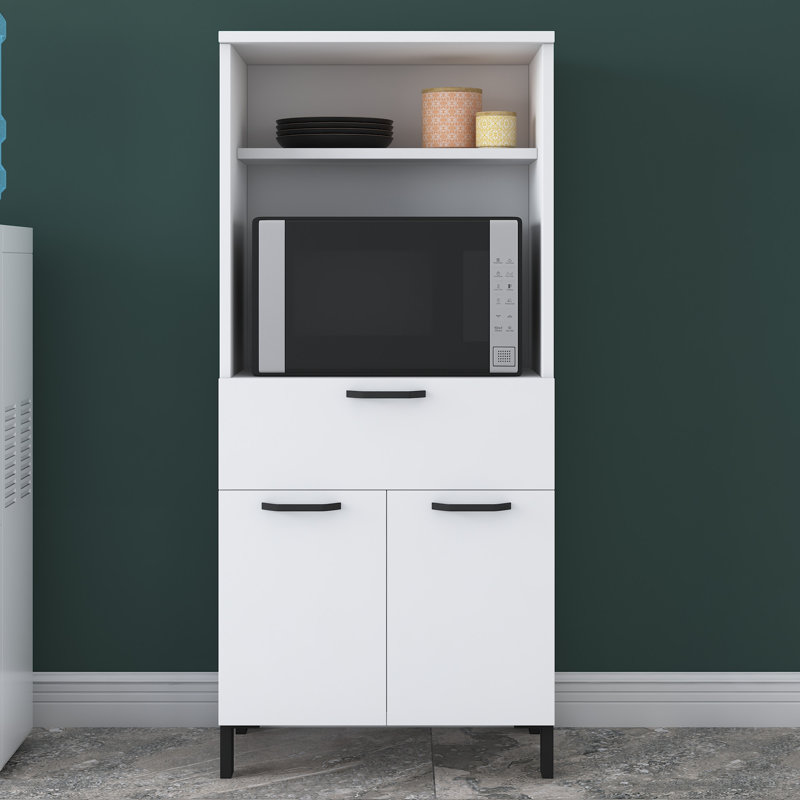 Vanesa 130cm Kitchen Pantry, White