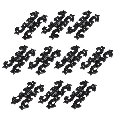Hammer & Tongs - Ornate Cabinet Hinge - H95mm - Black