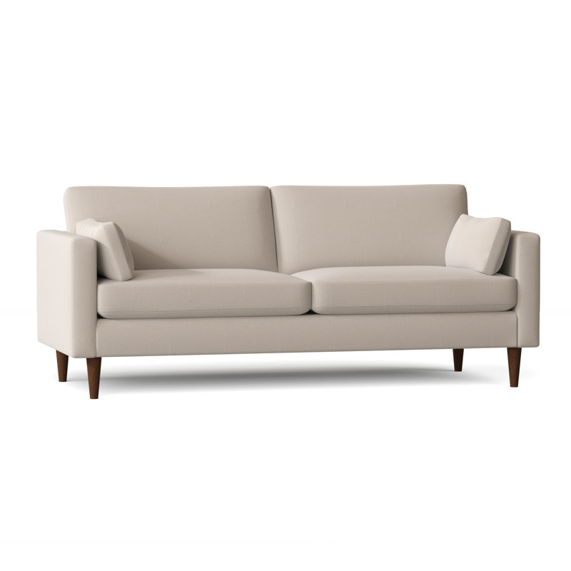 Viveros Upholstered 81'' Sofa, Espresso, Tusk Beige Performance