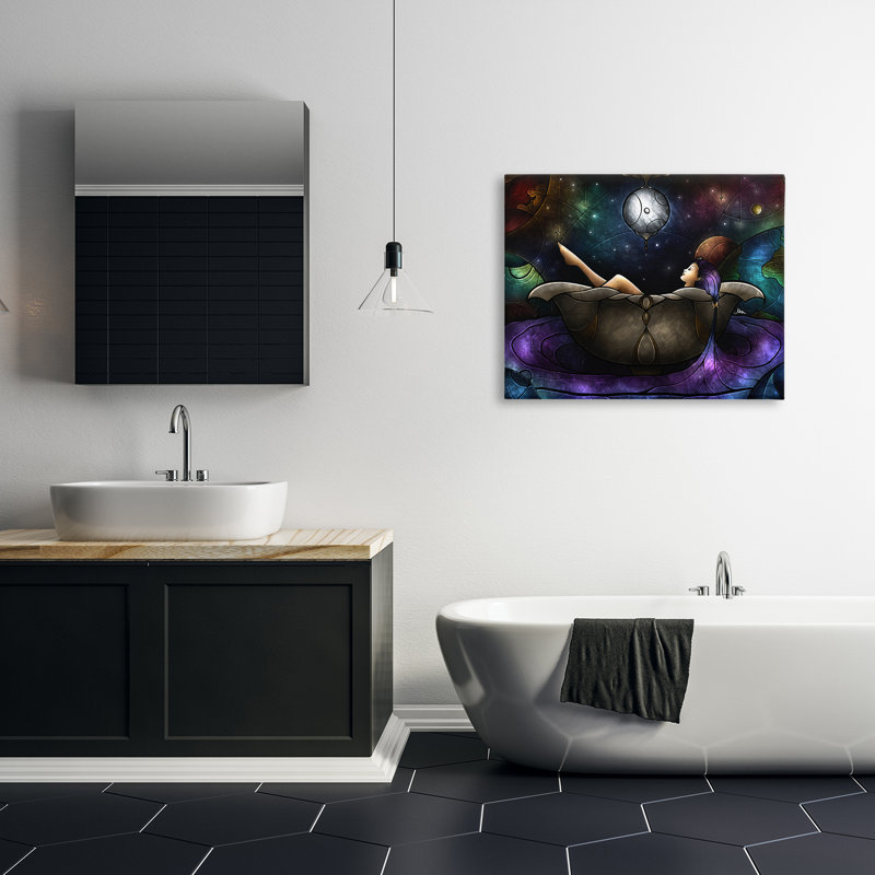 «Bathing Under Moonlight Canvas» par Mandie Manzano, H 30 po x l 40 po