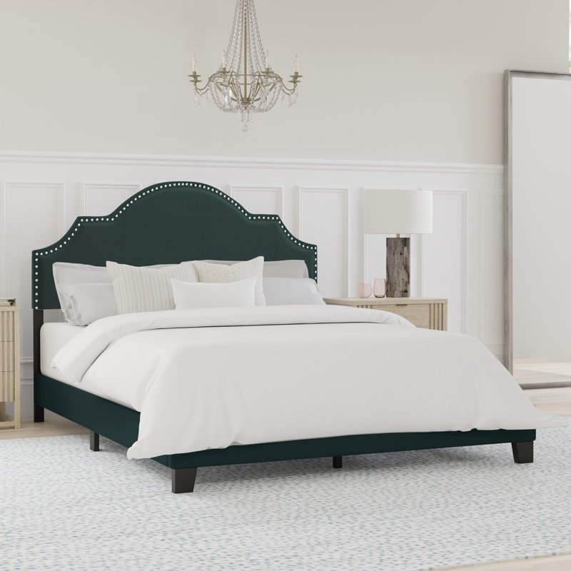Lit tapissier Bolser, Grand, Bleu marine
