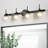 4-light Bathroom Vanity Wall Light - Black