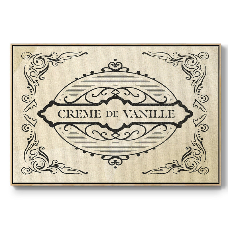 Antique French Label II, reproduction d'art sur toile, H 17 po x l 25 po x P 2 po, Encadré naturel