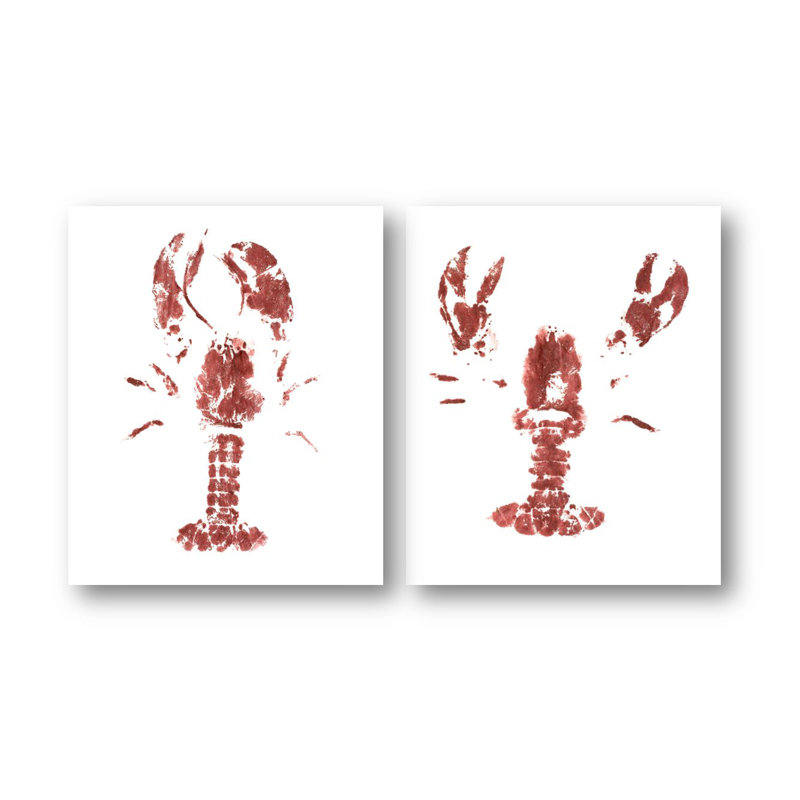 «Lobster» par John Beard - reproduction à cadre flottant, Brun, H 30 po x l 48 po x P 2 po