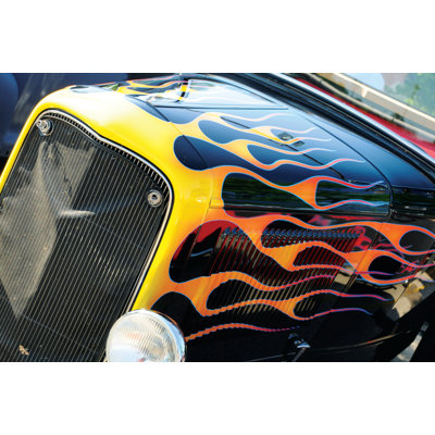 Flame Car - Wrapped Canvas Print