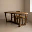 Table de salle à manger moderne en bois massif de style rétro moderne-107771933