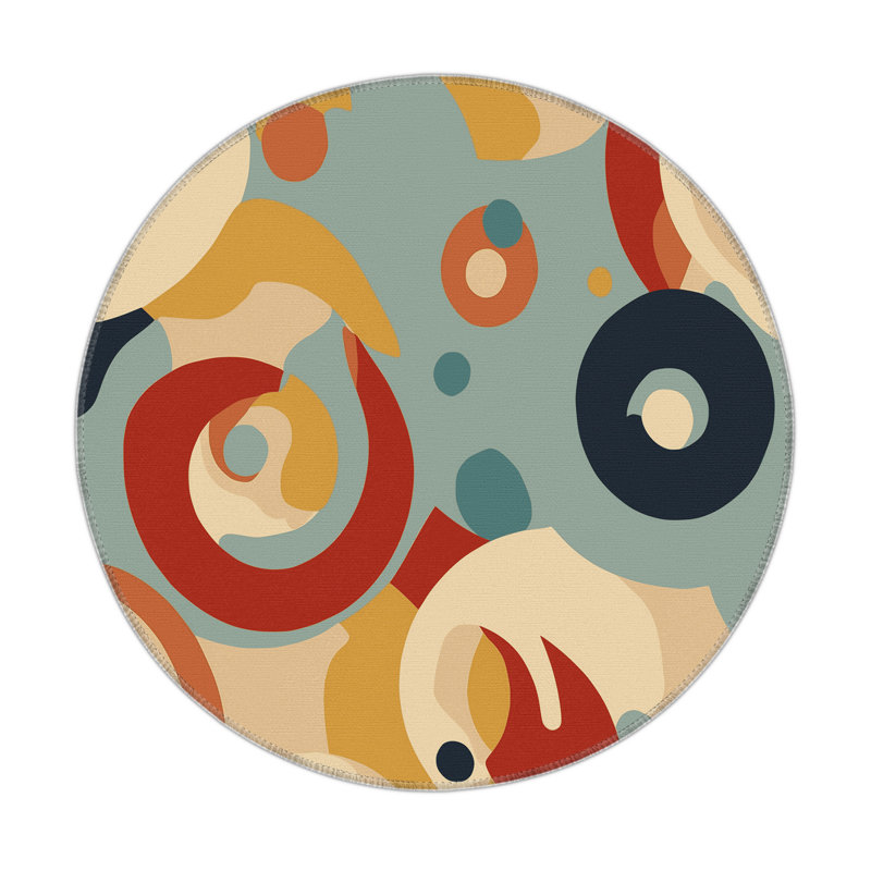 Dazzling Jive Indoor And Outdoor Area Rug, Round 5'