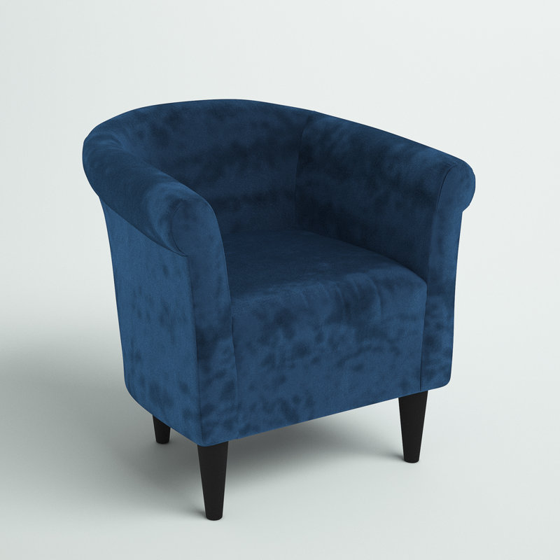 Liam Upholstered Barrel Chair, Elizabeth Royal Microsuede