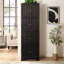 Armoire de rangement autoportante de 72,4 po de hauteur, 8 portes, multi-usages pour la maison - noir-130480743
