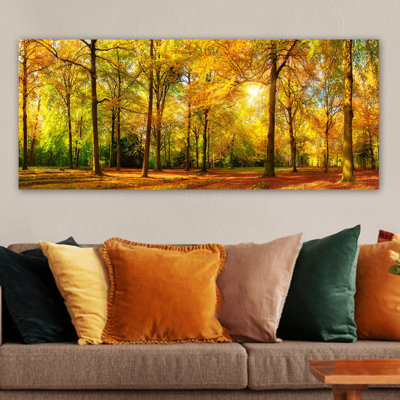 Superbe peinture sur toile décorative de 19,7 po x 47,2 po | 100% toile avec cadre 100% bois (épaisseur: 1,2 po) | Parfait pour le salon, la chambre à coucher ou le bureau | Couleurs éclatantes et conception unique pour rehausser tout espace