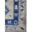 Tapis unique bleu / ivoire / bleu marine / beige Sultanhani 4 pi x 6 pi années 1960