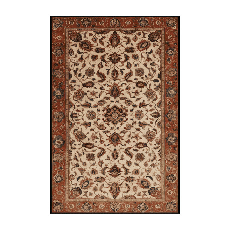 Tapis brun lavable à la machine, Rectangle 7 pi x 9 pi