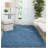 Hand-Hooked Wool Navy Blue Area Rug-796048295