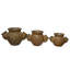 Ensemble de pots Earthen Trio en brun-2049320414