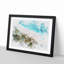 Washed Up In Tulum Mexico Watercolour - Framed Print-56882359-56882360