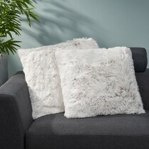 Emma Faux Fur Decorative Pillow Cover, Lush Decor