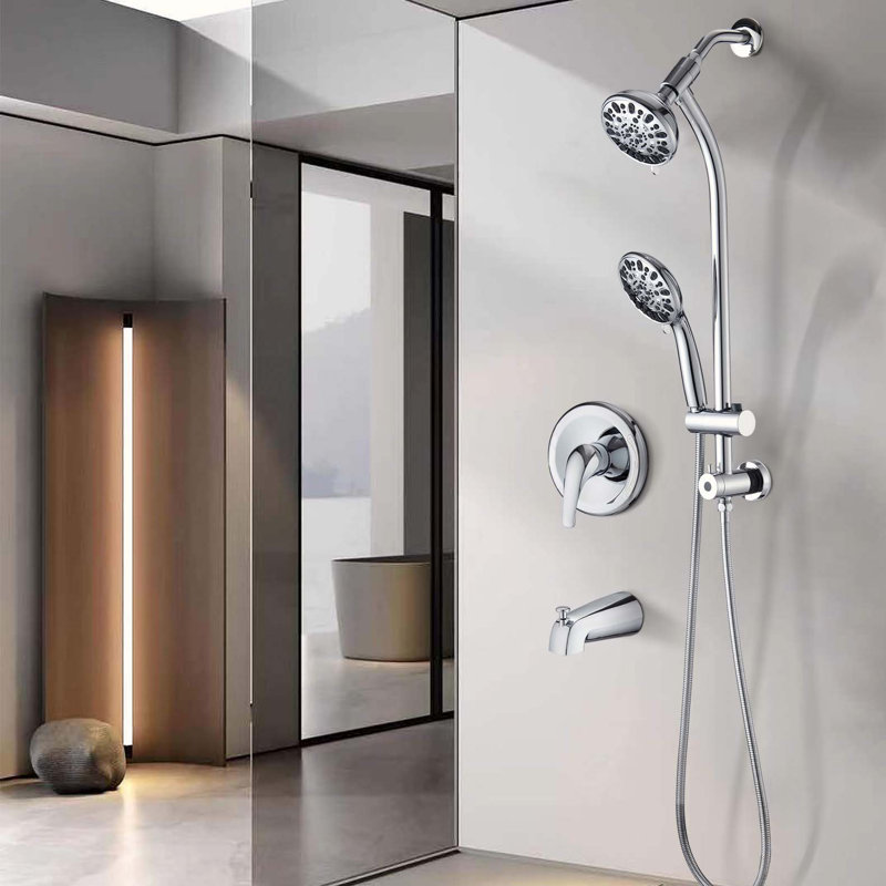 Complete Shower System with Rough in-Valve, Chrome
