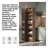 7-tier Pull-out Slim Storage Cart – Single-sided Open Shelf For Narrow Kitchen, Laundry & Living Room Spaces-129504178