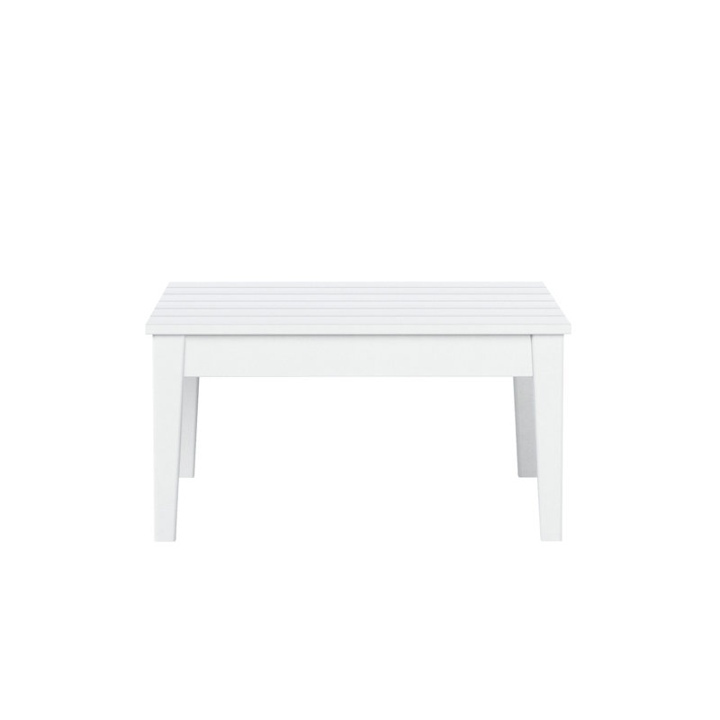 Joubert Outdoor Square HDPE Coffee Table, White