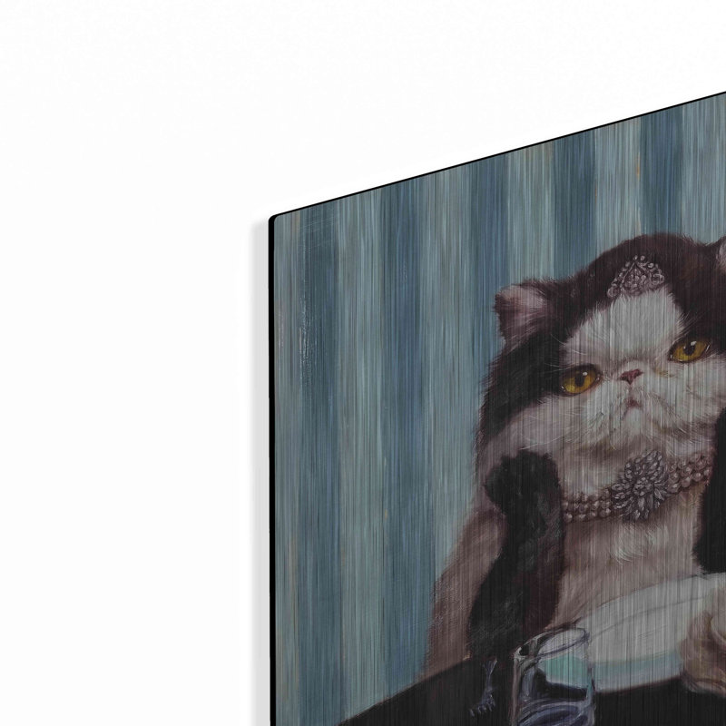 «Breakfast at Tiffany's» par Lucia Heffernan, peinture sur métal sans cadre, H 12 po x l 16 po x P 0,13 po
