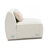 Beige Boucle Sectional Sofa 3 Pillows