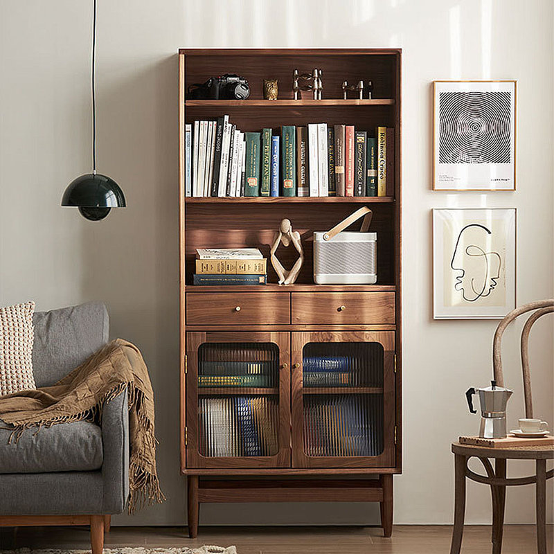 Bibliothèque de présentation multifonctionnelle, Brun