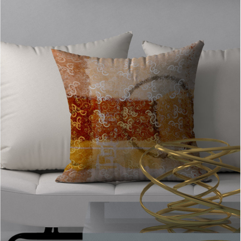 Abstract Reversible Throw Pillow, 20" x 20"