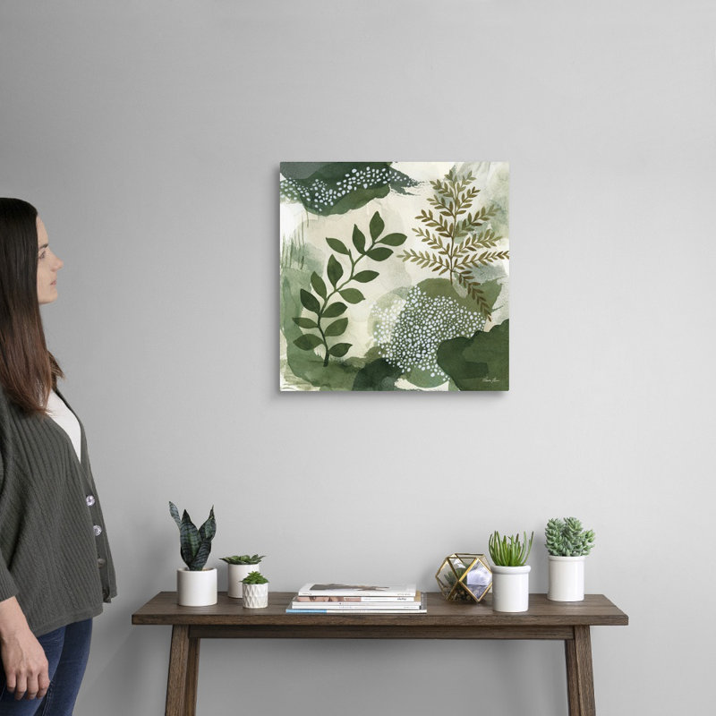 Art mural sur toile Woodland Walk I, H 20 po x l 20 po, Toile tendue