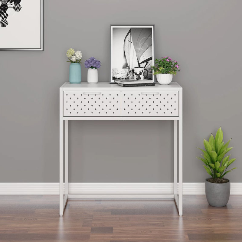 Ahura 28.3" Console Table, White