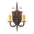 Shield Steel Candle Wall Light