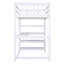 Lit mezzanine avec tablettes de rangement et bureau sous le lit-697814388-697814391