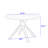 Barlene Modern Round Dining Table with Metal Cross Legs