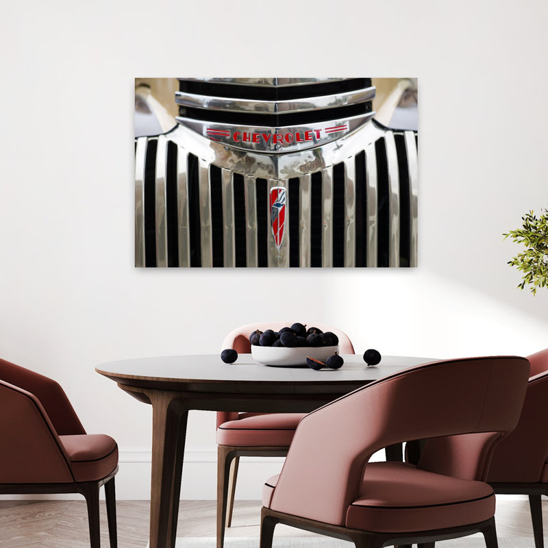 Close-up of the logo of Chevrolet's car Culver City Los Angeles County California USA 1 Piece Wrapped Canvas Wall Art