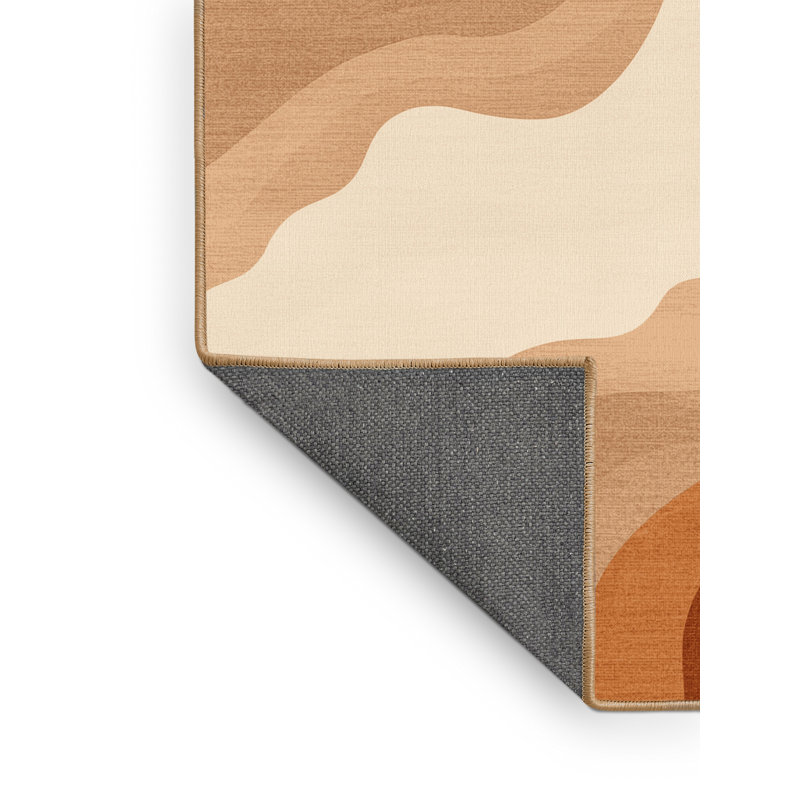 Tapis brun moelleux moelleux et moelleux de couleur himrod - reliure brun clair, 4 x 6