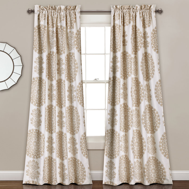 Room Darkening Curtain Pair, Taupe, 132cm W x 213cm L