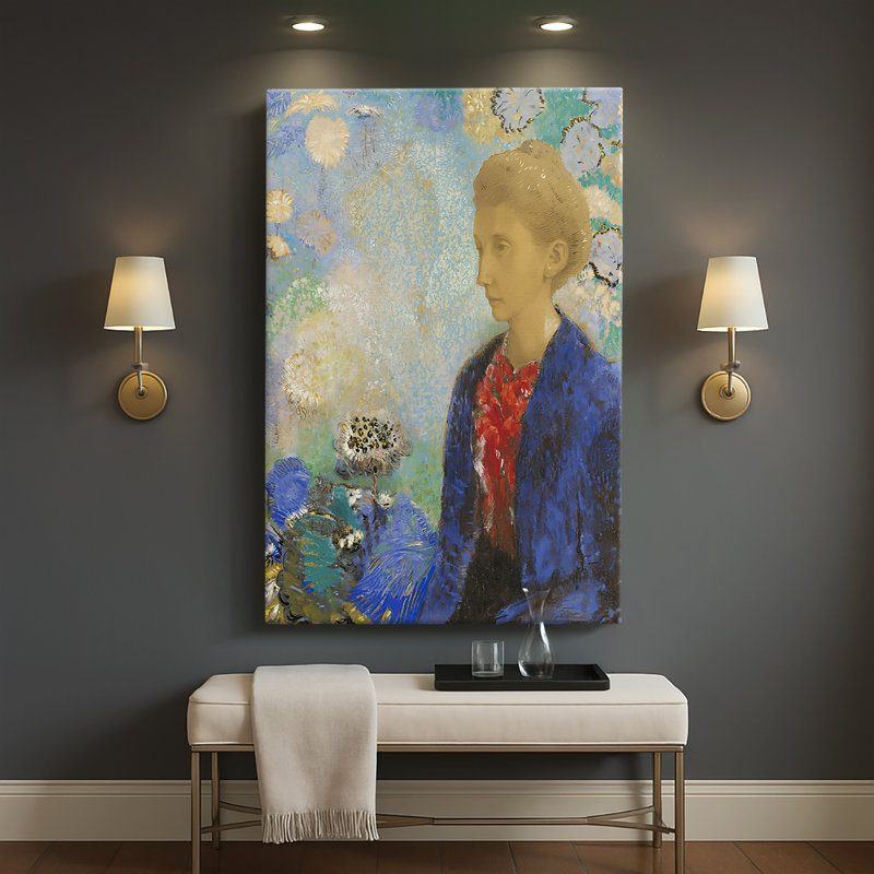 Baronne de Domécy - toile tendue par Odilon Redon, 32 x 48