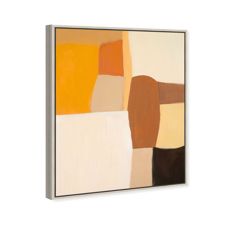 Warm Tones I Canvas Abstract Print by Oliver Gal, Black Frame, 16 x 20, 37"H x 31"W, Silver Frame