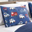 Ensemble de literie douce bleu et rouge-103966381