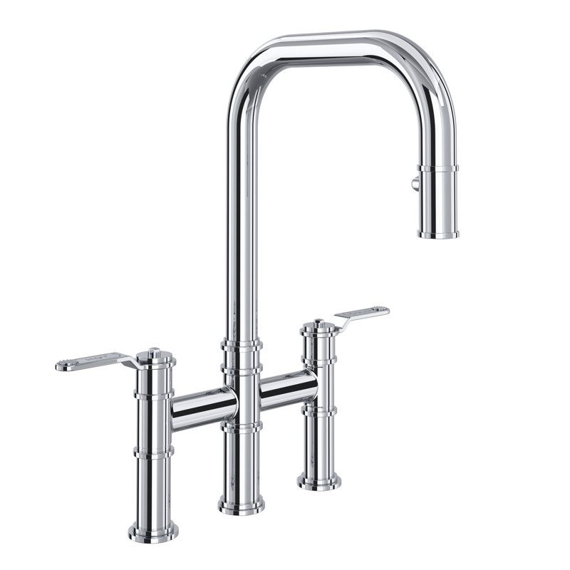 Armstrong™ Pull-Down Bridge Kitchen Faucet, Polished Chrome