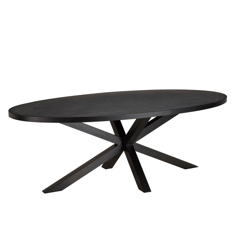 Basile Oval Dining Table, Black