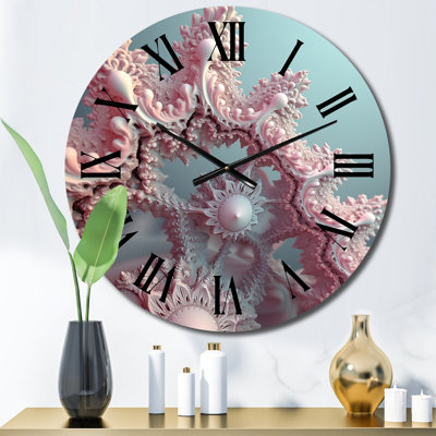 Horloge murale Fractal Pastel