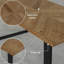 Florian Oak Metal Base Dining Table-1129207790-1129207788