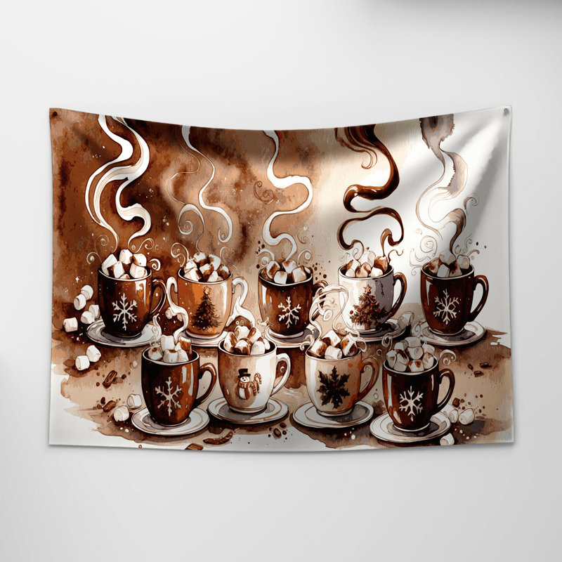 Tapisserie murale «Christmas Hot Cocoa», 51 po x 60 po