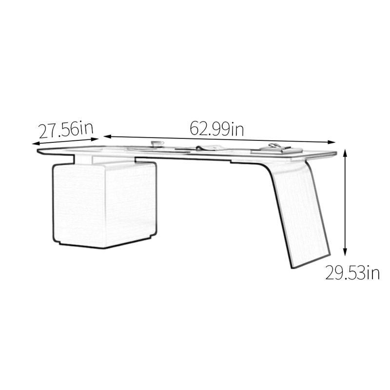 Voncia, H 29,53 po x l 62,99 po x P 27,56 po