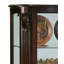 Distinguished Carved 3 Shelf Curio Cabinet in Cherry Brown