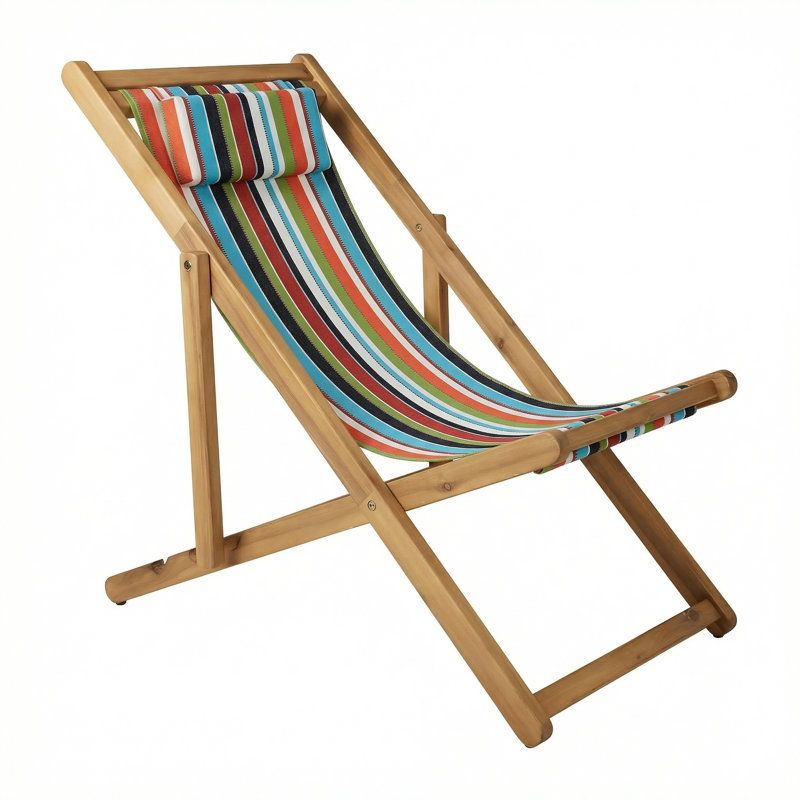 Sunbrella Outdoor Stripe Sling Chair, Sunbrella - Carousel Confetti
