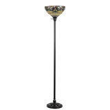 Laurie 70.3'' Red Antique Bronze Torchiere Floor Lamp